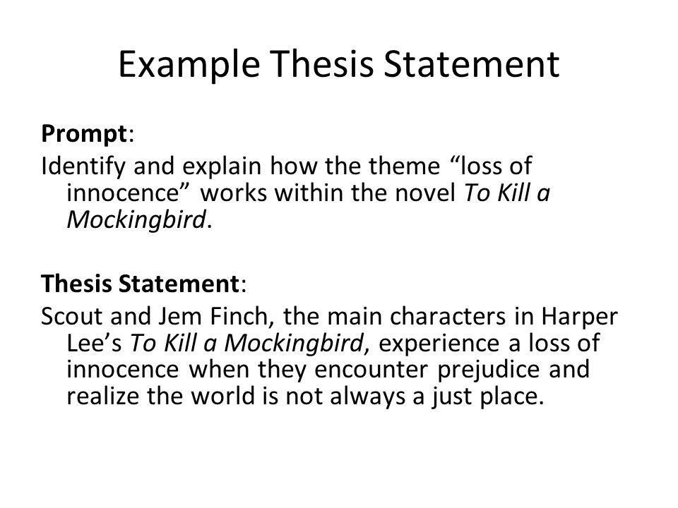 Tips on Writing a Thesis Statement